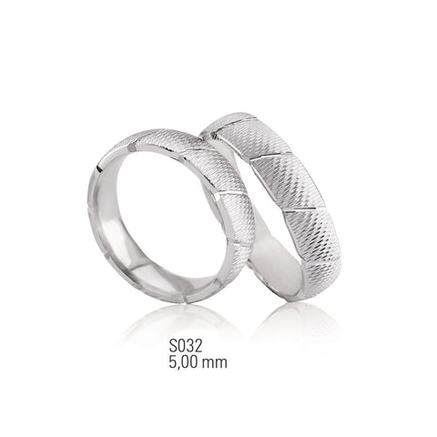 CELIK SILVER WEDDING RINGS 925 STERLING WEDDING RINGS S032 (PAIR PRICE)