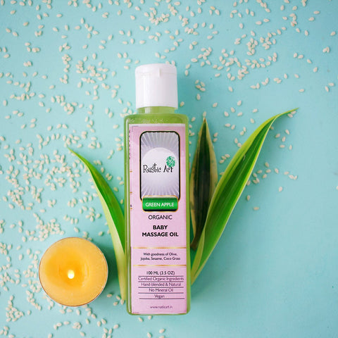 Bath And Beyond - Rustic Art Organic Baby Oil (Green Apple)