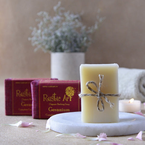 Bath And Beyond - Rustic Art Organic Geranium Soap