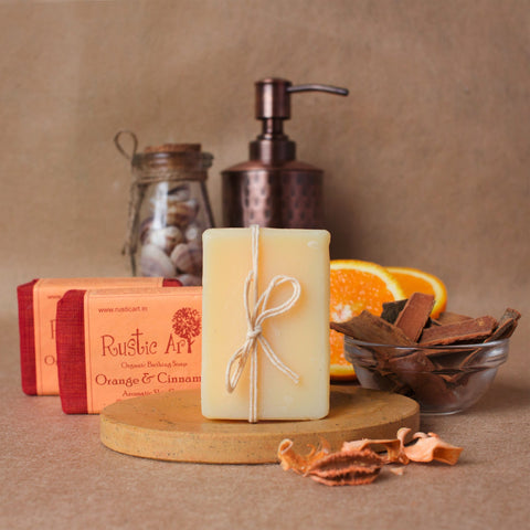 Bath And Beyond - Rustic Art Organic Orange & Cinnamon Soap