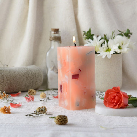 Hand Made Candles - Colors Of Earth Series - Aakash